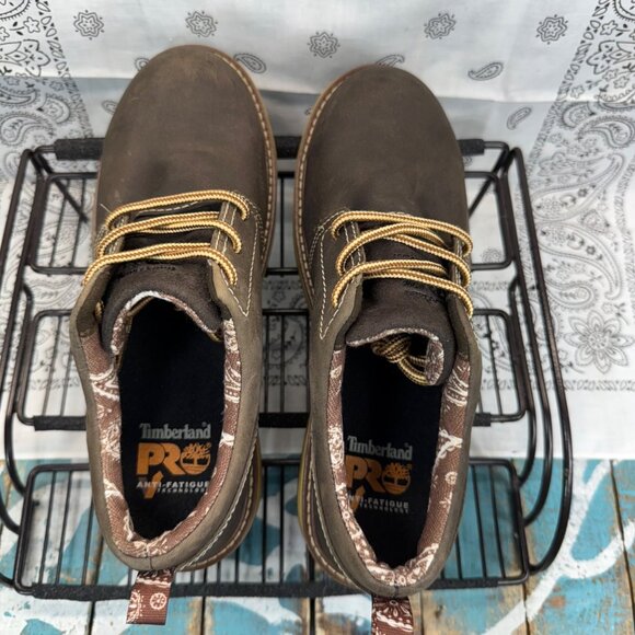 TIMBERLAND PRO A3116 Women's Brown Steel Toe Leather Shoes Size 7 Worn 1X - Picture 5 of 11